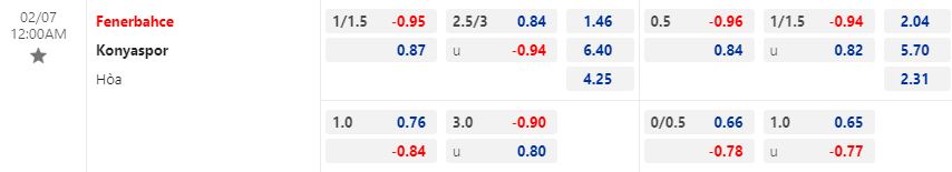 Fenerbahce vs Konyaspor