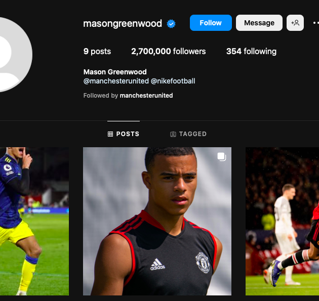 Động thái mới nhất của Mason Greenwood trên mạng xã hội 1