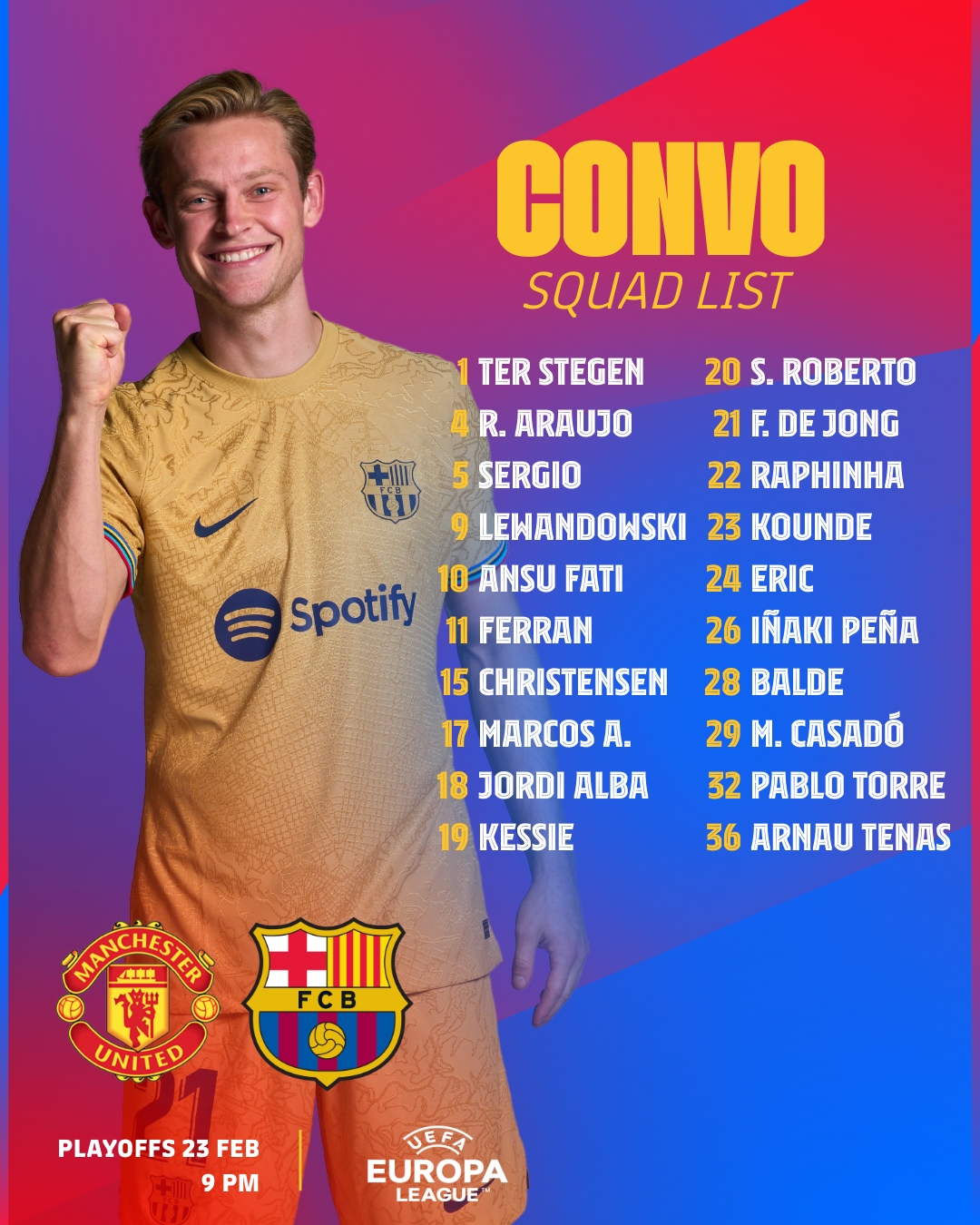 Barca công bố đội hình đối đầu với MU 1 Barca công bố đội hình đối đầu với MU 1