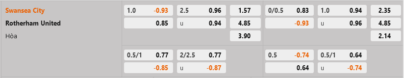 Swansea vs Rotherham