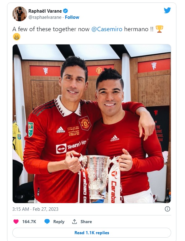 Dàn sao MU đồng loạt đăng tút sau chức vô địch Carabao Cup 7