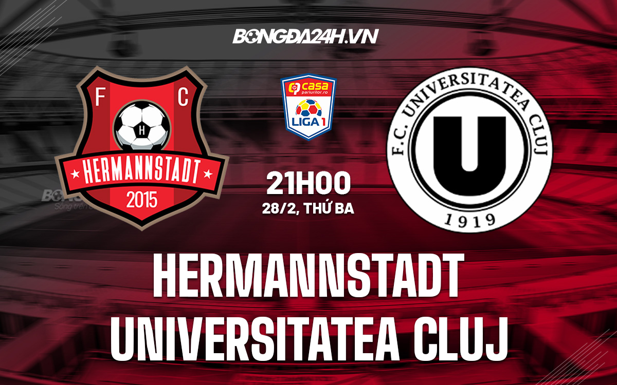 FC Hermannstadt - FC UNIVERSITATEA Cluj - 28 feb 2023