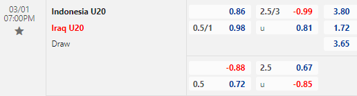 Xem trực tiếp U20 Indonesia vs U20 Iraq hôm nay 13 (U20 châu Á 2023) 1