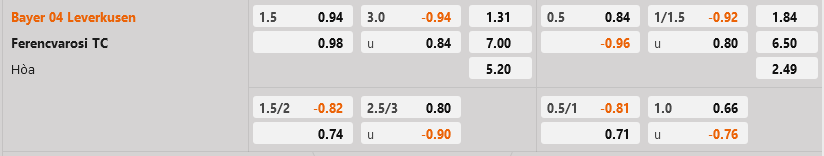 Leverkusen vs Ferencvaros