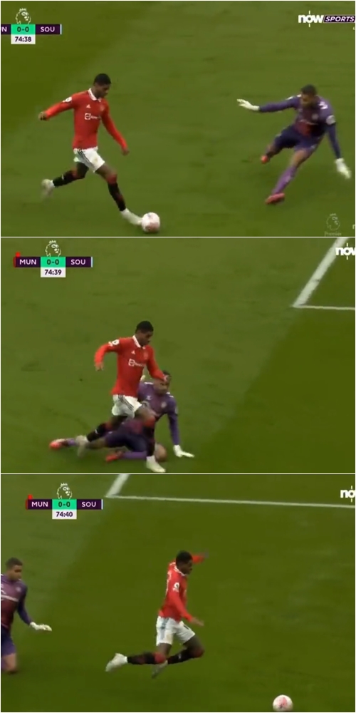 Rashford ngã vờ kiếm penalty bất thành cho MU 1