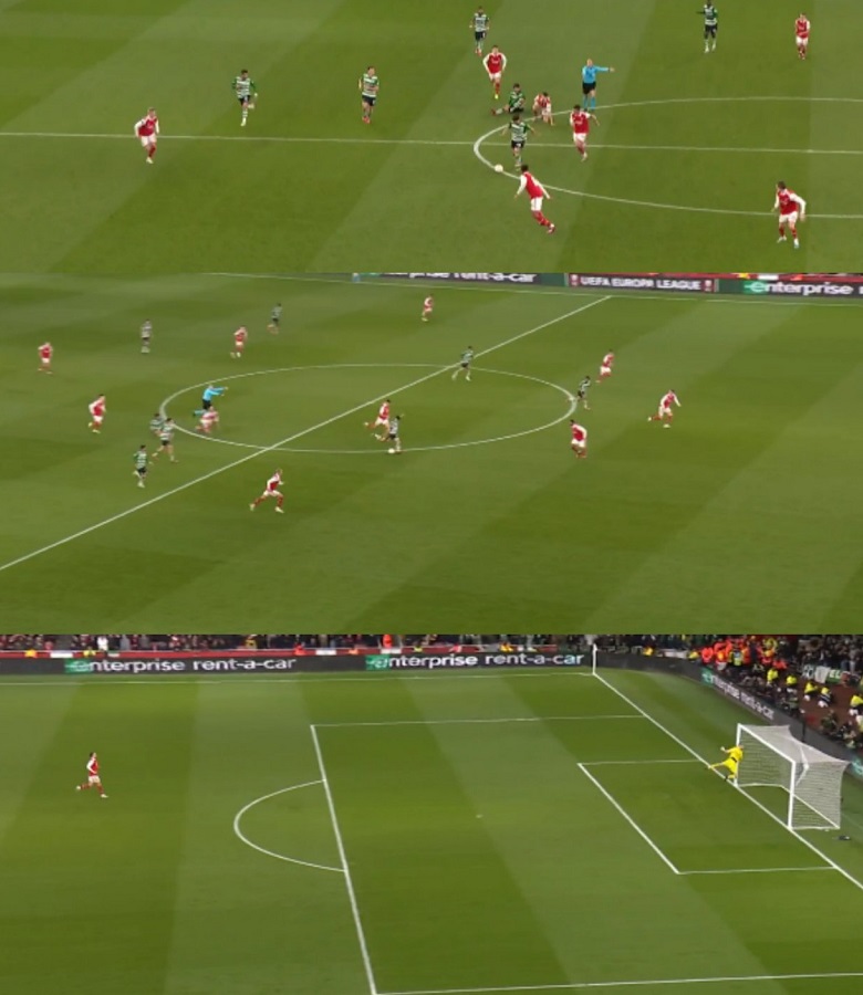 Chiêm ngưỡng siêu phẩm ở khoảng cách 46m, hất văng Arsenal khỏi Europa League 1