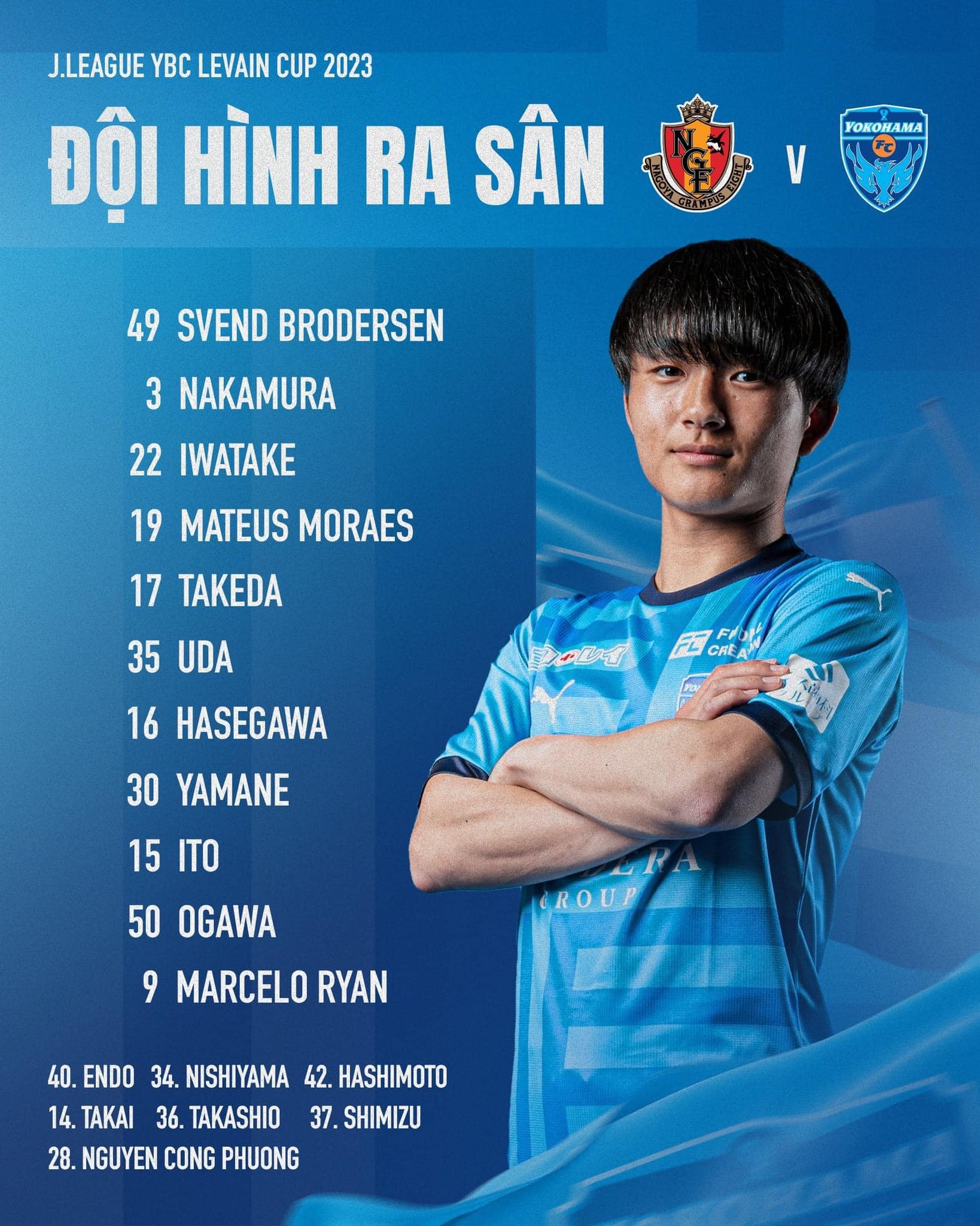 Công Phượng lần thứ 2 được Yokohama đăng ký thi đấu 1