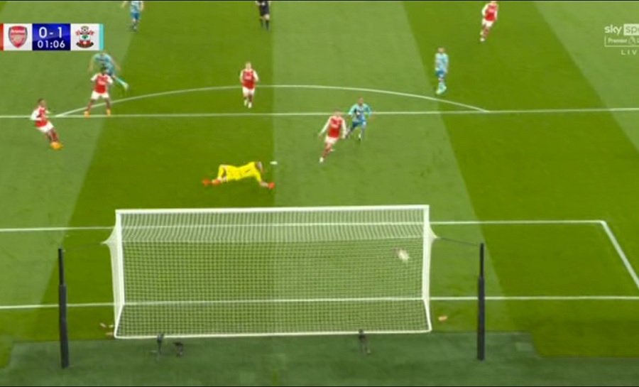 Cận cảnh sai lầm khó tin của Aaron Ramsdale trước Southampton 3