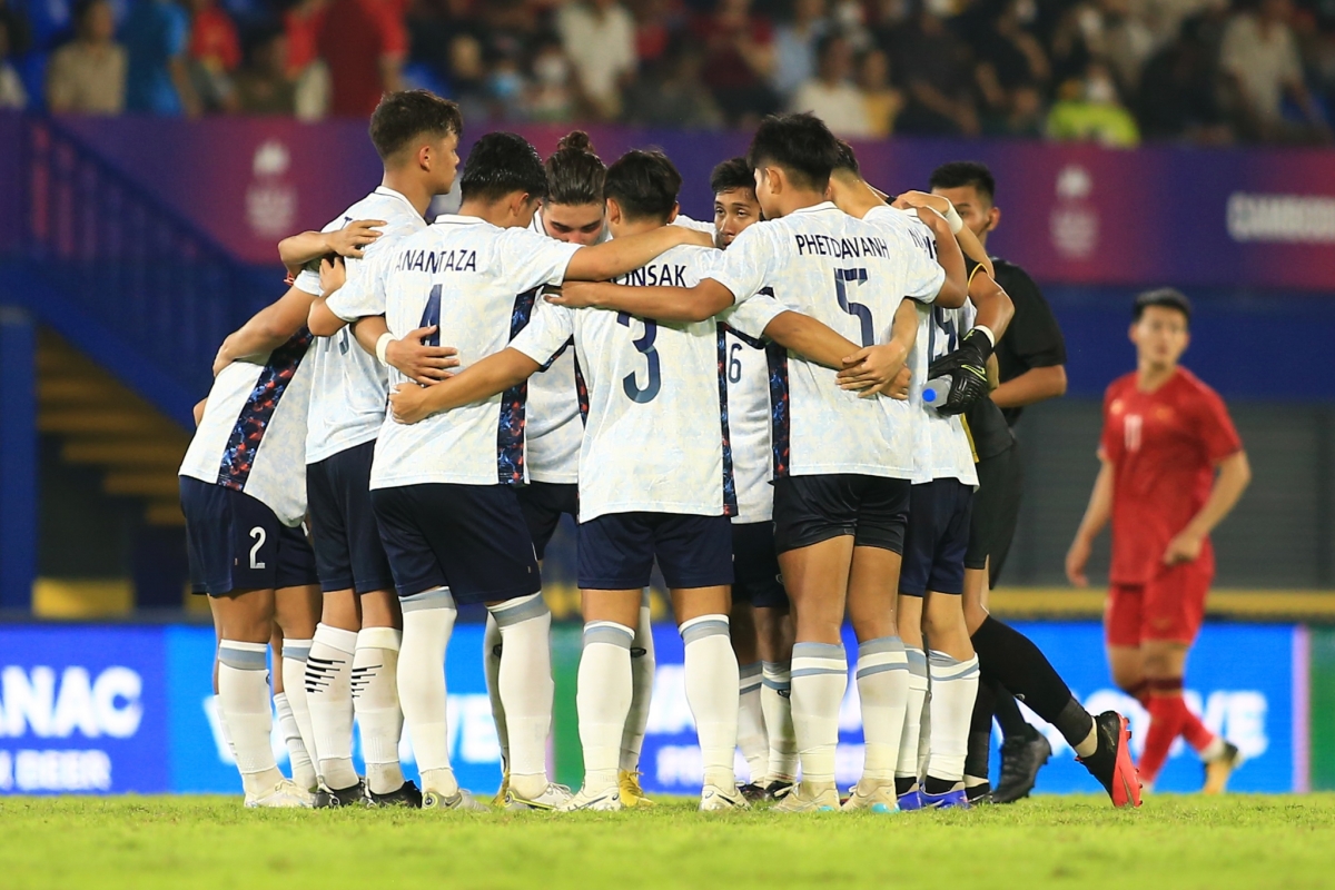 U22 Lao trong tran gap Viet Nam 30/4