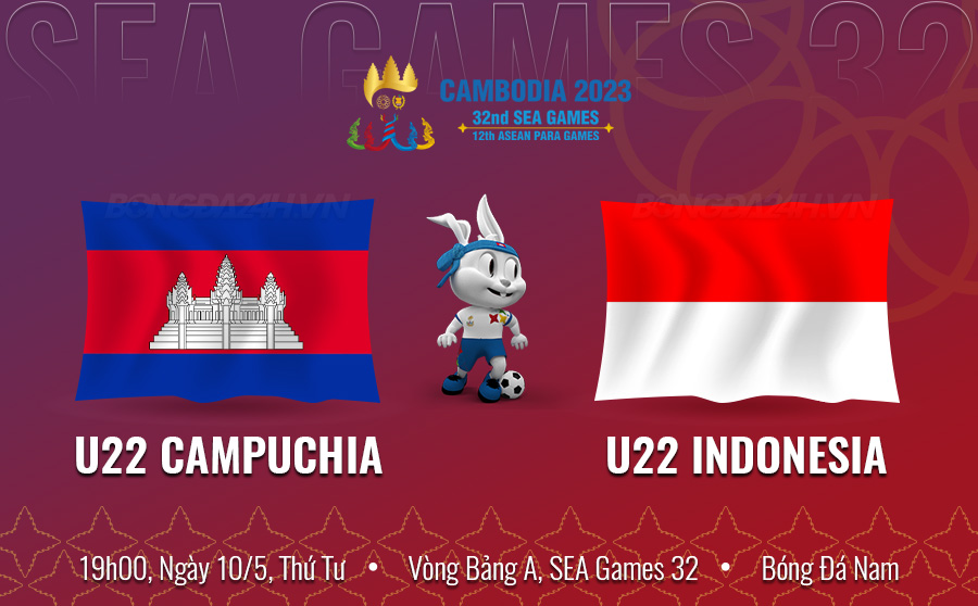 U22 Campuchia vs U22 Indonesia
