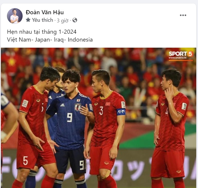 Đoàn Văn Hậu háo hức trước màn đối đầu với tuyển Nhật Bản 1