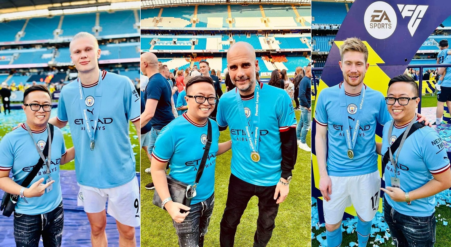 CdV Viet Nam co vinh du duoc chup anh cung Pep Haaland Bruyne