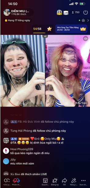 Sự hài hước trong từng buổi Live của Miu