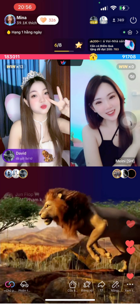 User David luôn ở bên ủng hộ bảo vệ Mina