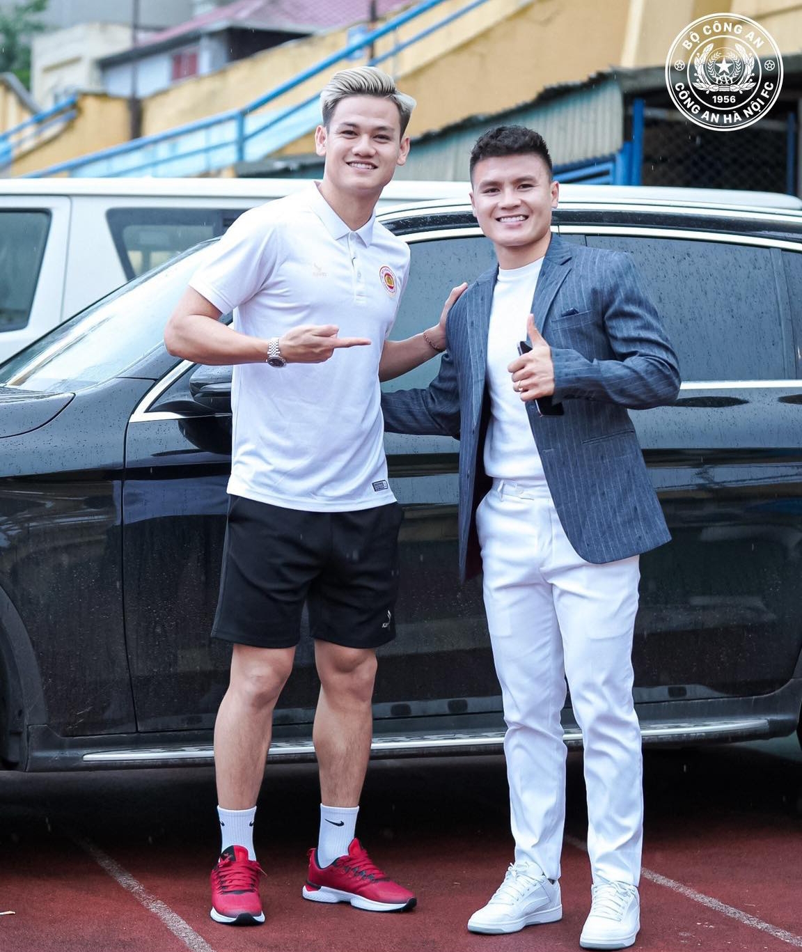 Phong cach thoi trang cua Quang Hai trong man ra mat CAHN