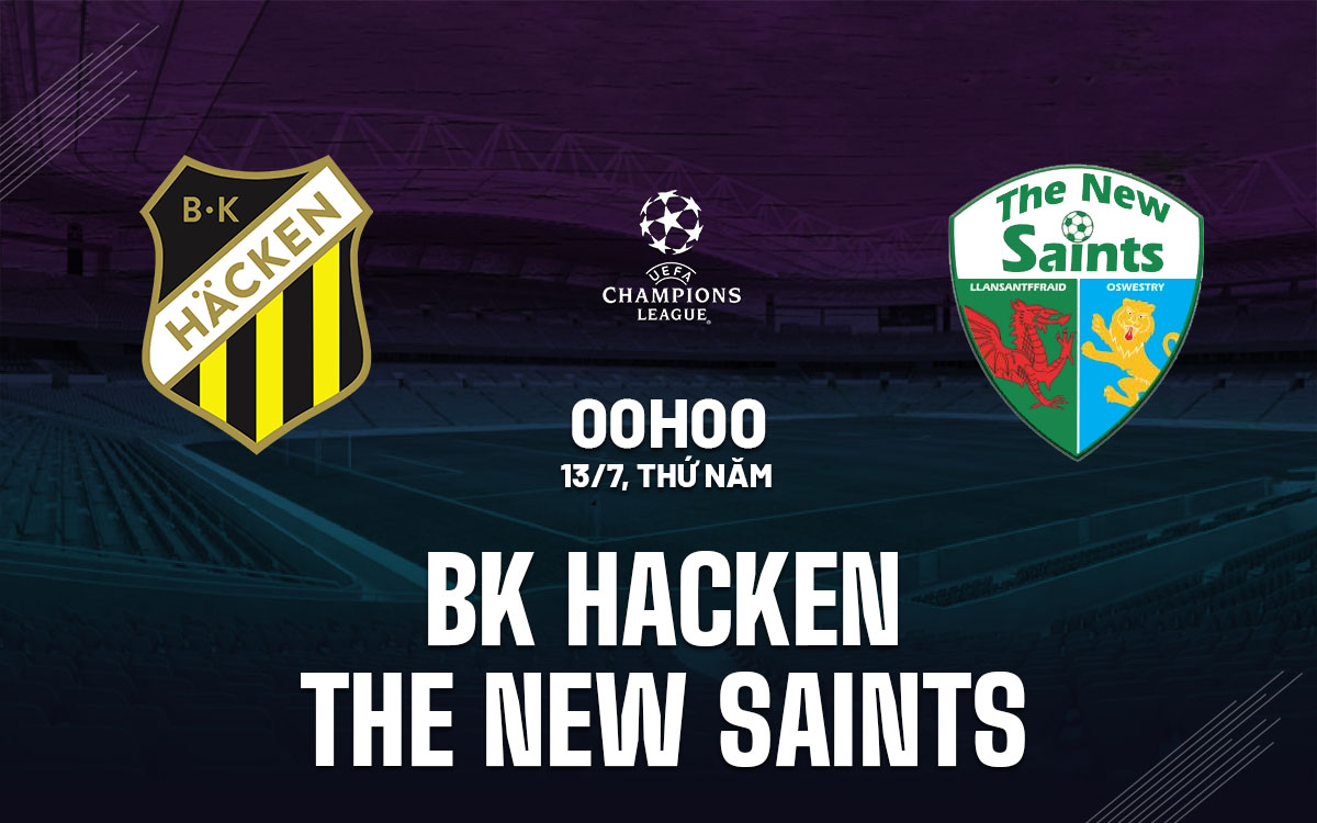 nhan dinh bong da soi keo BK Hacken vs The New Saints cup c1 champions league hom nay