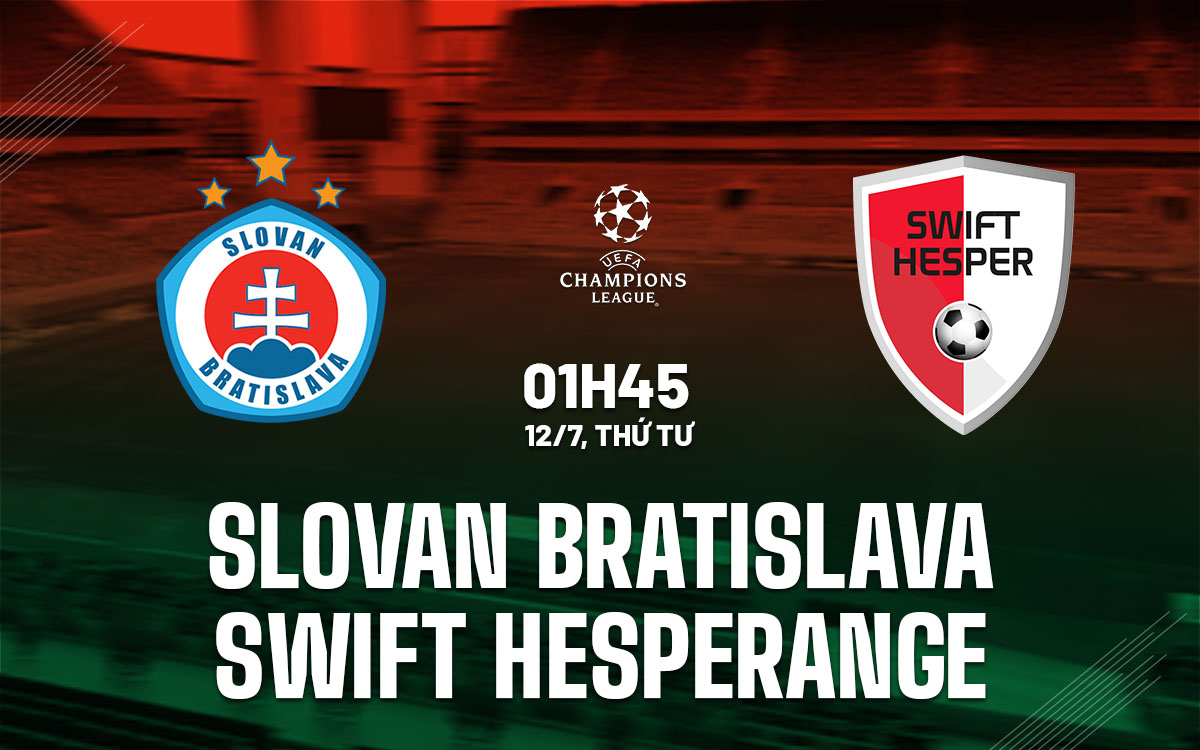 nhan dinh bong da soi keo Slovan Bratislava vs Swift Hesperange cup c1 champions league hom nay