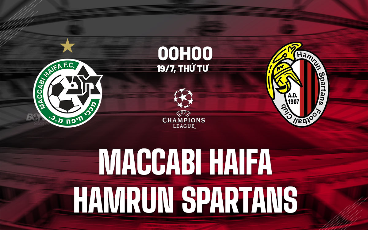 nhan dinh bong da soi keo Maccabi Haifa vs Hamrun Spartans cup c1 champions league hom nay
