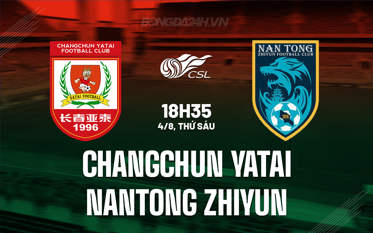 Nhận định bóng đá Changchun Yatai vs Nantong Zhiyun hôm nay