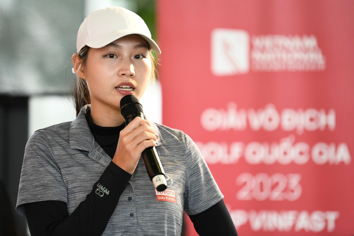 Vẻ đẹp của Ngọc nữ Đoàn Xuân Khuê Minh tại giải Golf Quốc gia 2023 2