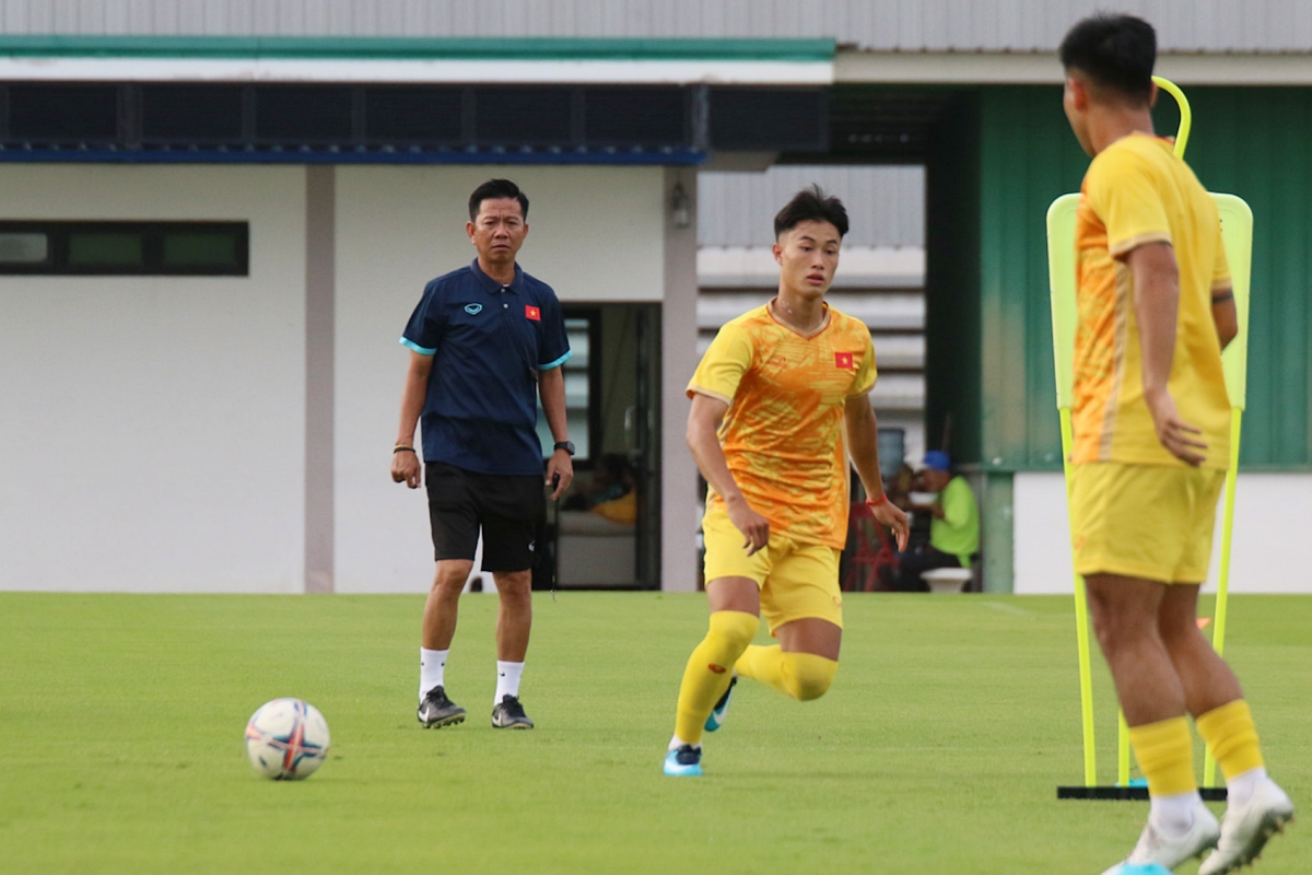 U23 Việt Nam tập 14/8. Ảnh: VFF U23 Viet Nam tap 14/8. anh: VFF