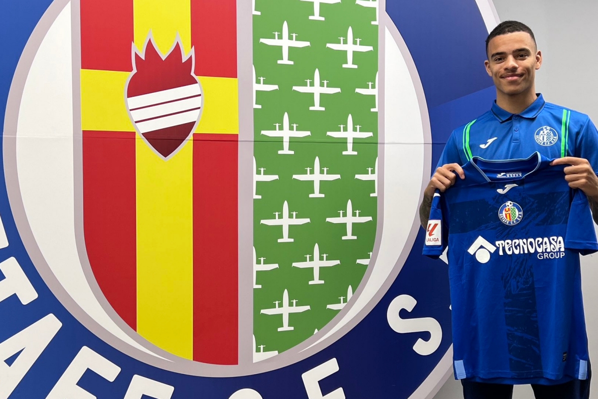 Mason Greenwood trong mau ao Getafe