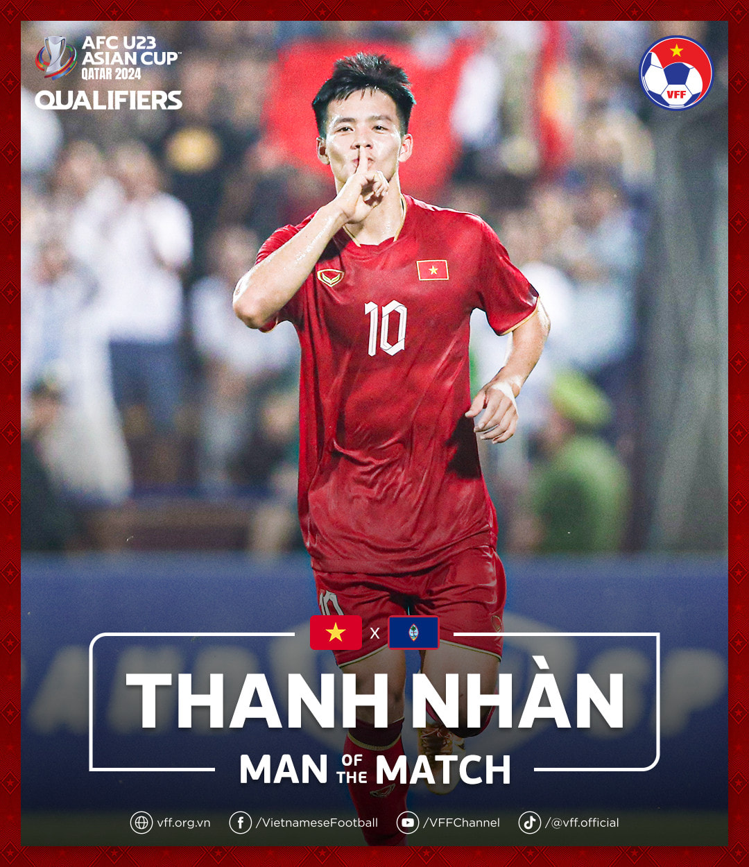 Thanh Nhàn nhận quà sau chiến thắng đậm của U23 Việt Nam 1