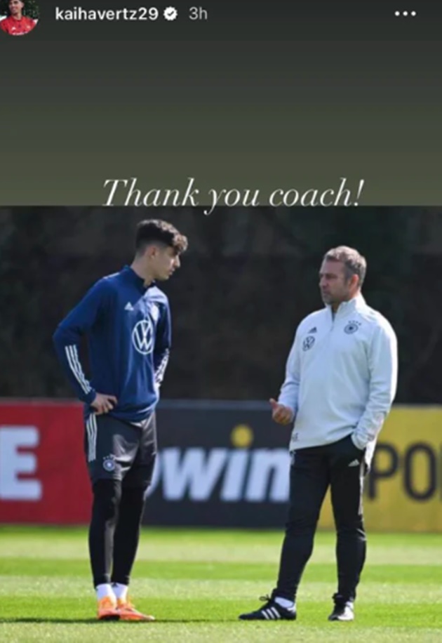 Kai Havertz cảm ơn HLV Hansi Flick 1