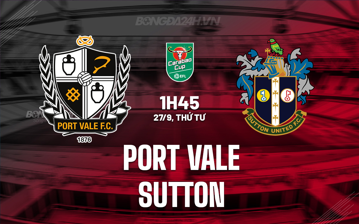 Port Vale vs Sutton Port Vale vs Sutton