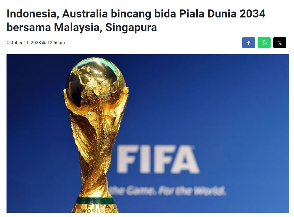 Indonesia muon dang cai VCK World Cup 2034