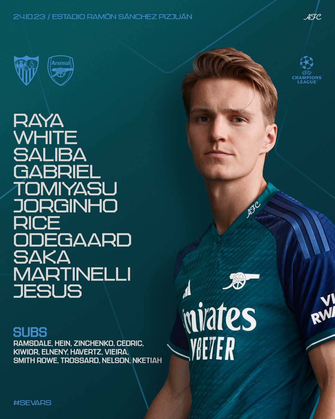 Gabriel Jesus tỏa sáng, Arsenal hạ gục Sevilla 1