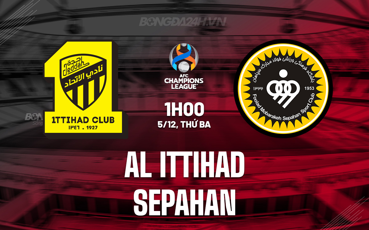 Al Ittihad x Sepahan ao vivo 04/12/2023 - AFC Champions League