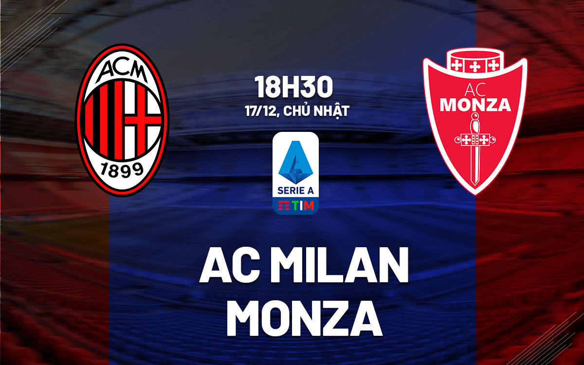 Nhận định Bóng đá AC Milan Vs Monza VĐQG Italia Hôm Nay