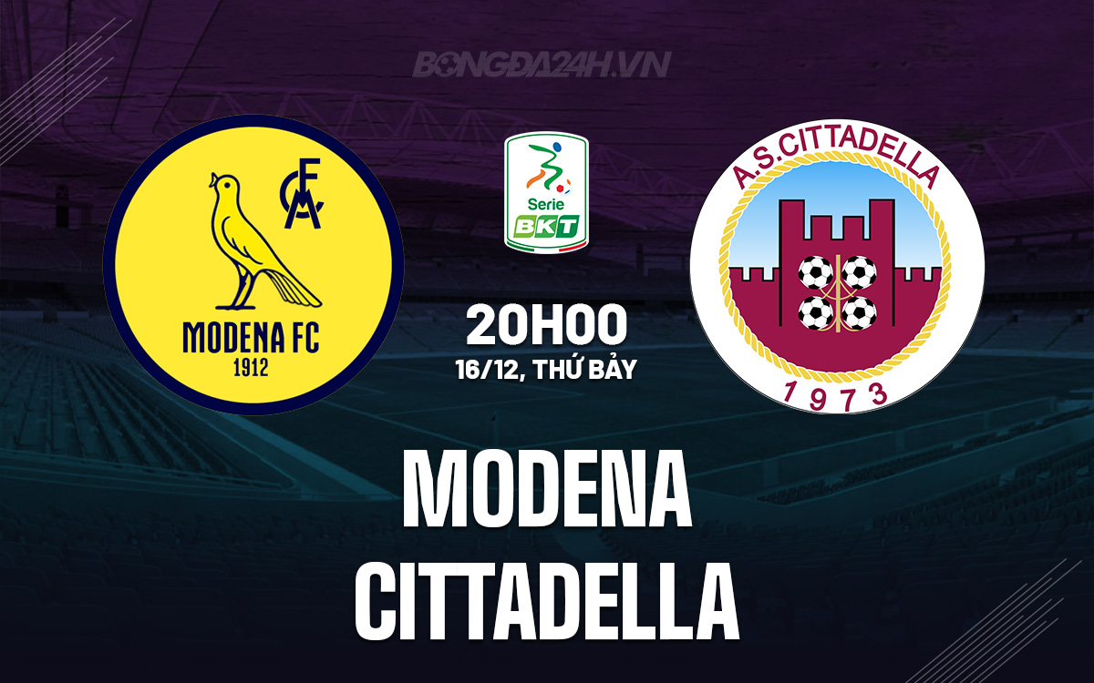 Comentário e comentários ao vivo de Modena vs Cittadella; Resultado,  16/12/2023 (Itália Série B)