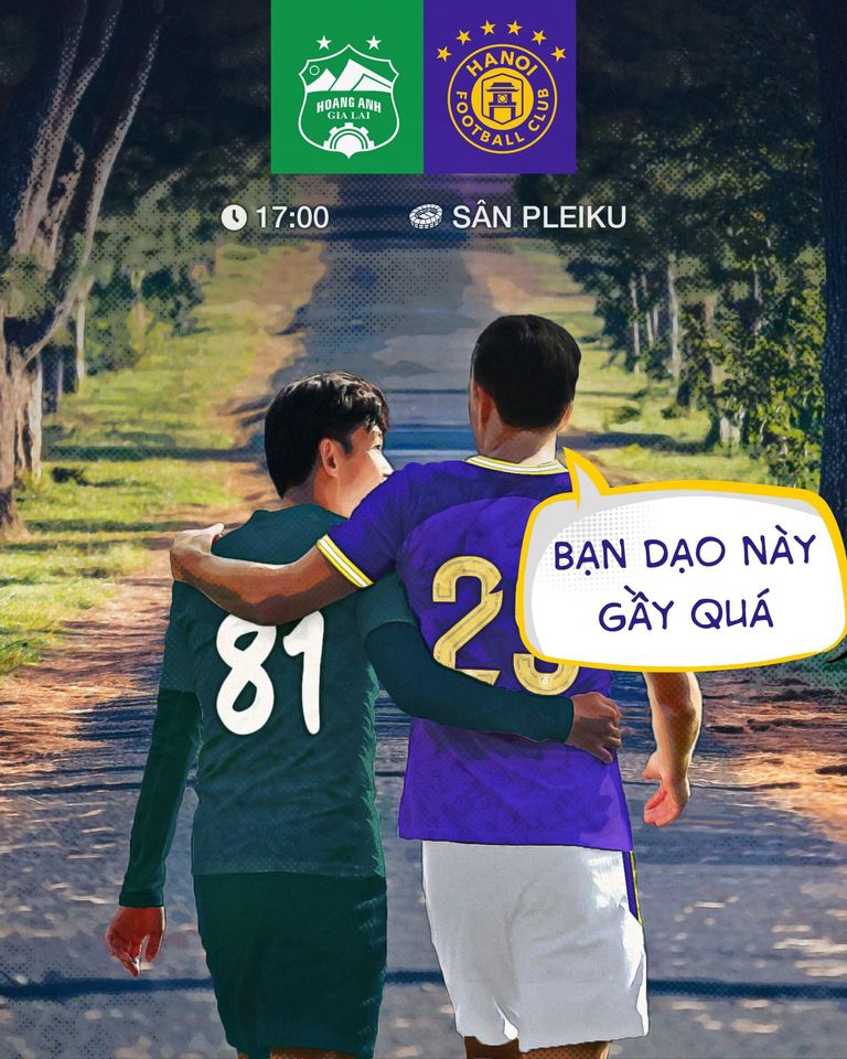 Khó đỡ với tấm poster của CLB Hà Nội trước trận đấu với HAGL 1