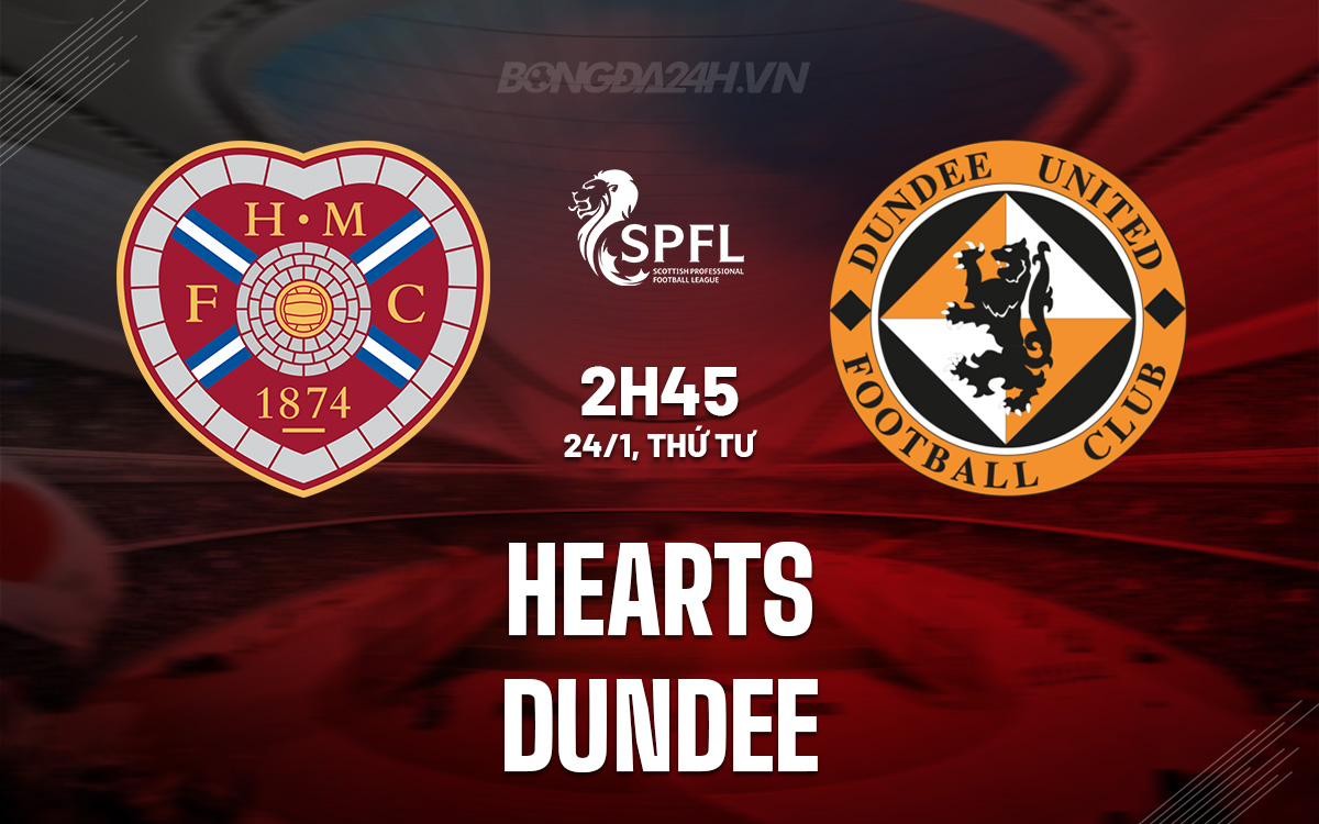 Nhận định Bóng đá Dự đoán Hearts Vs Dundee VĐQG Scotland