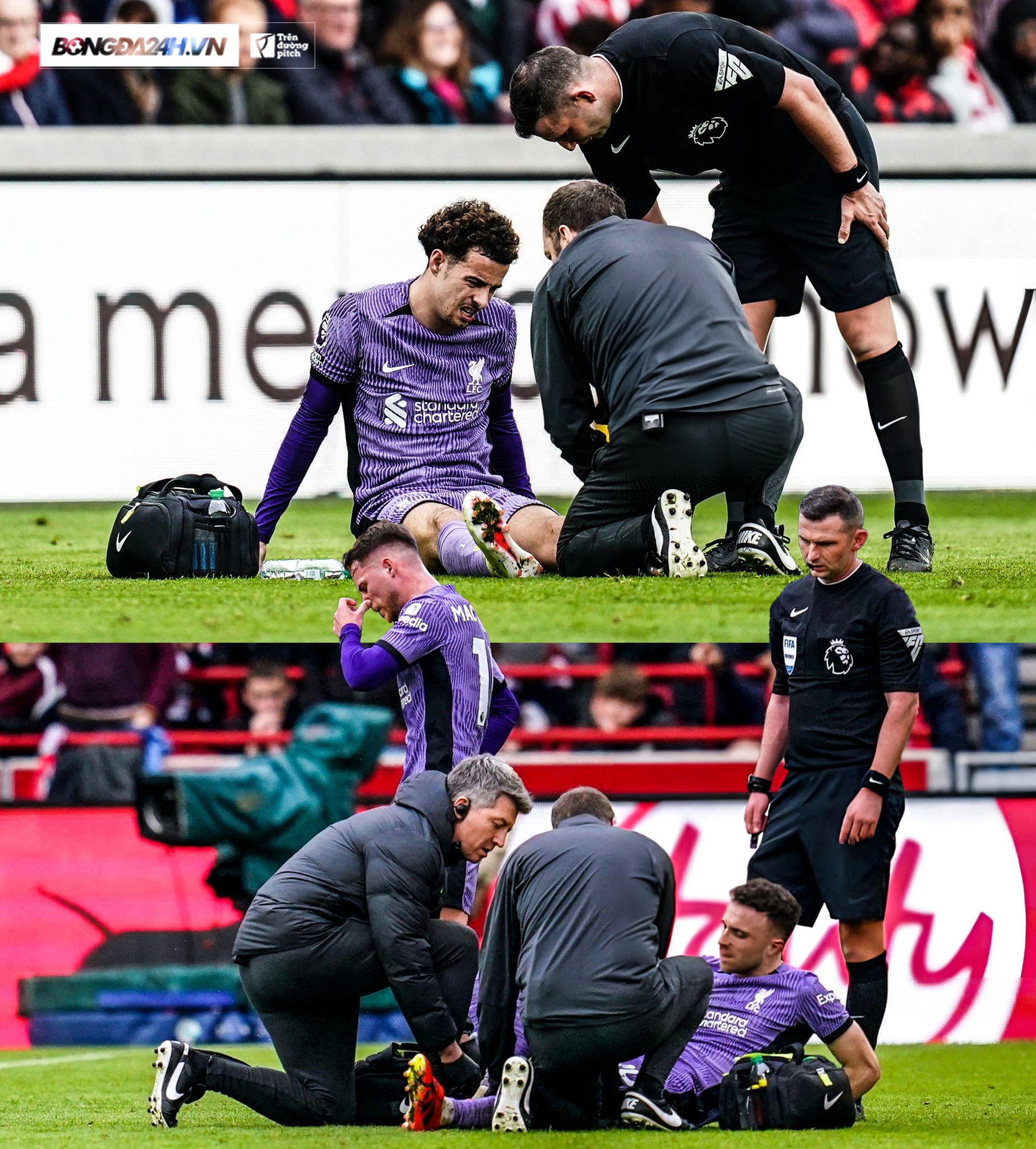 Liverpool mất 2 cầu thủ chỉ sau 45 phút trước Brentford 1