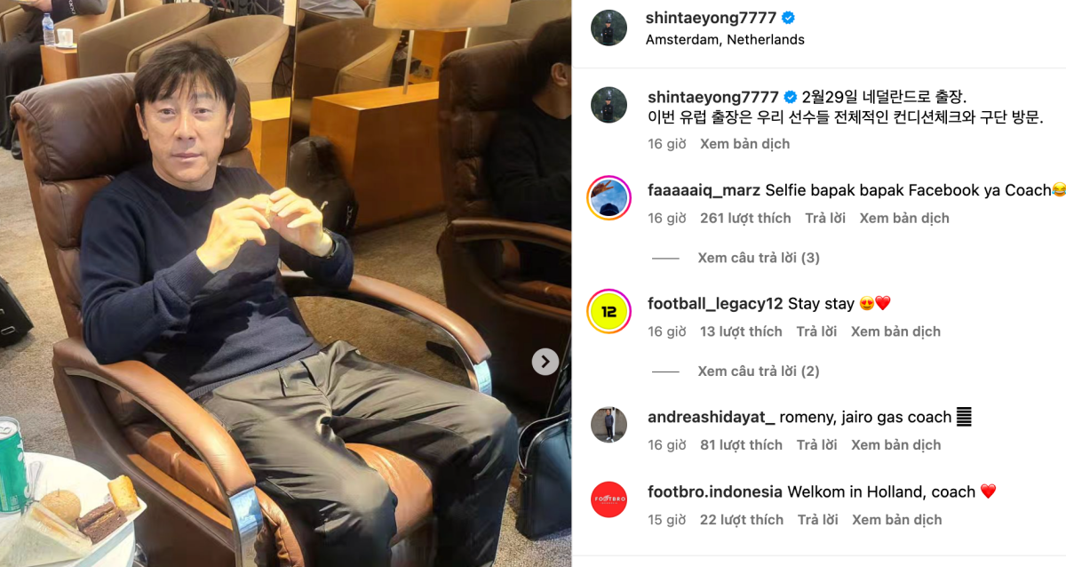 Shin Tae Yong sang tận Hà Lan tuyển quân đấu Việt Nam 1 Shin Tae Yong sang tận Hà Lan tuyển quân đấu Việt Nam 1