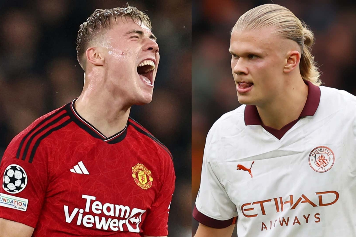 Erling Haaland danh loi toi Rasmus Hojlund