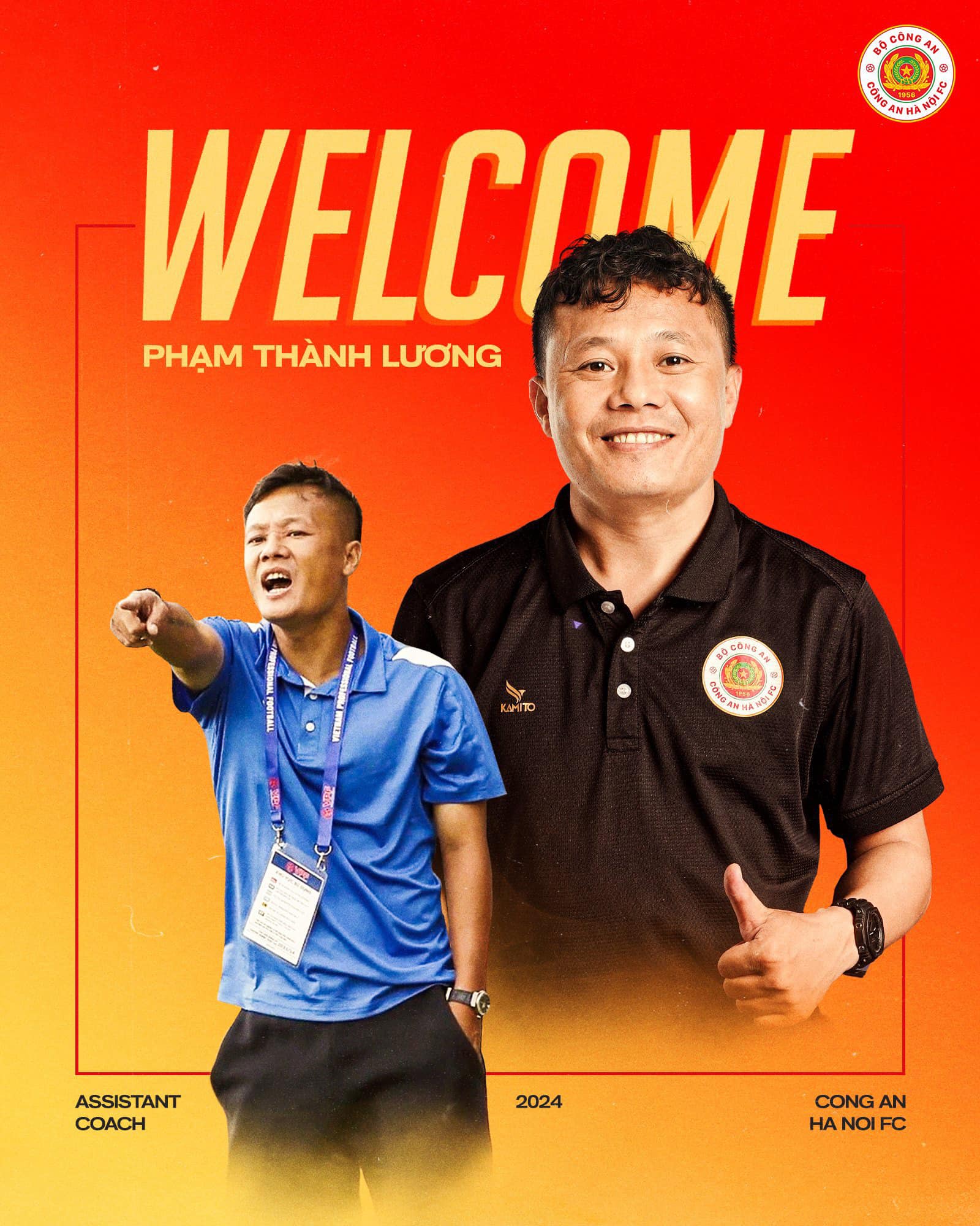HLV Phạm Thành Lương gia nhập CLB Công an Hà Nội 1