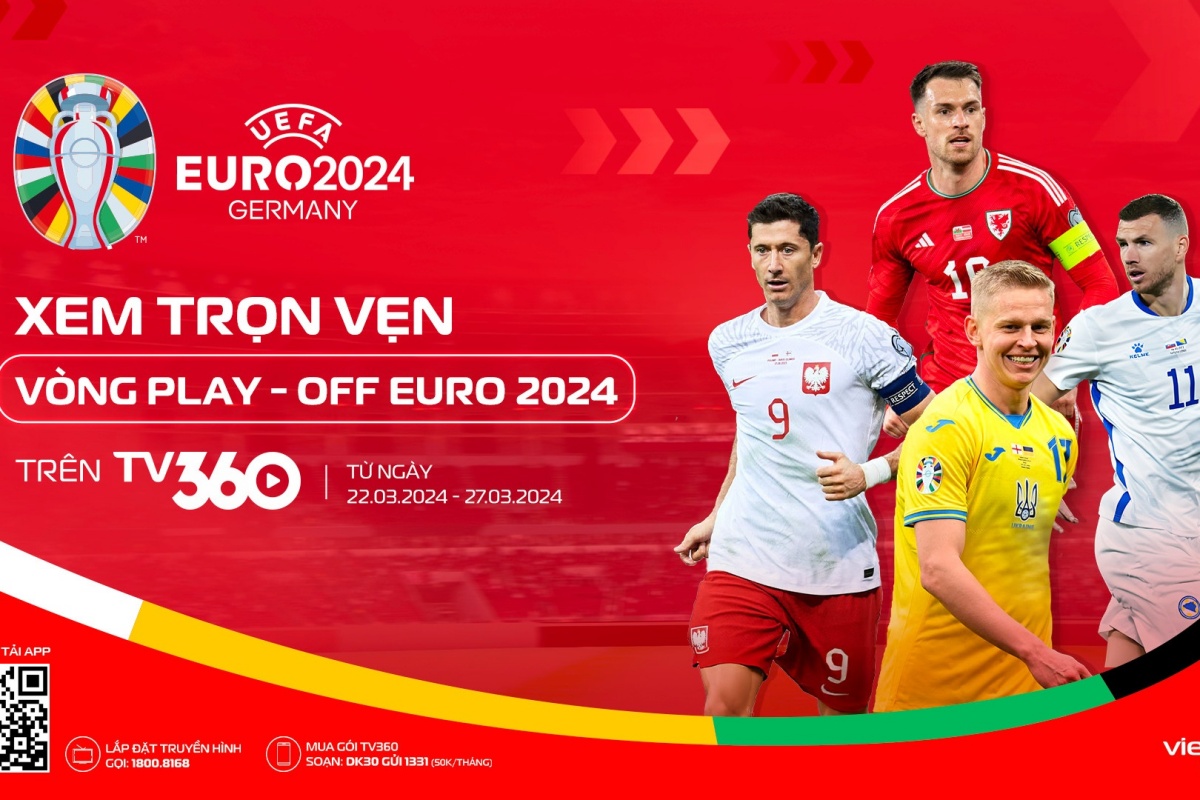 Xem trực tiếp vòng playoff EURO 2024 trên TV360