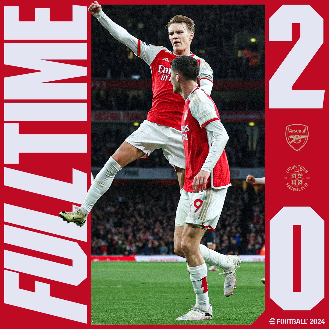 Arsenal đánh bại Luton với tỷ số 2-0 Arsenal danh bai Luton voi ty so 2-0