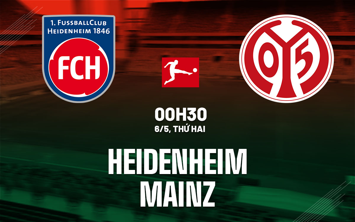nhan dinh bong da du doan Heidenheim vs Mainz vdqg duc bundesliga hom nay