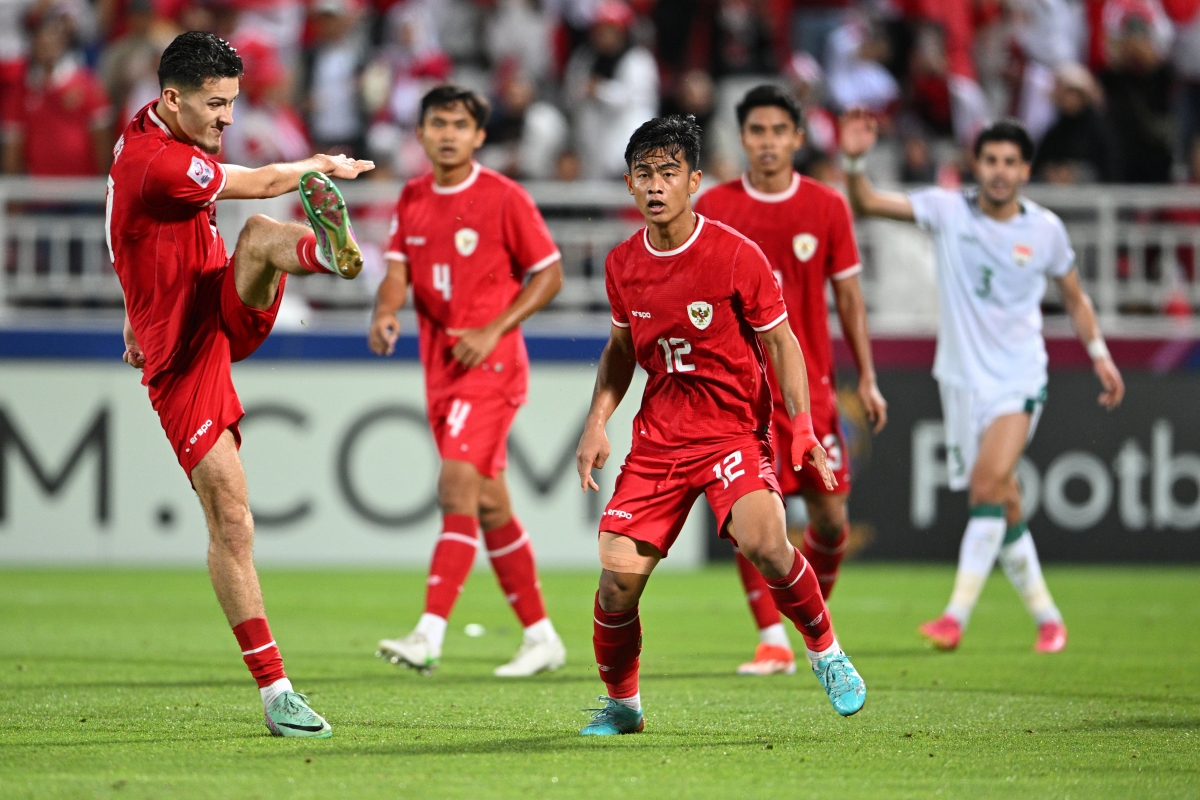 U23 Indonesia trong tran tranh hang ba. anh: AFC
