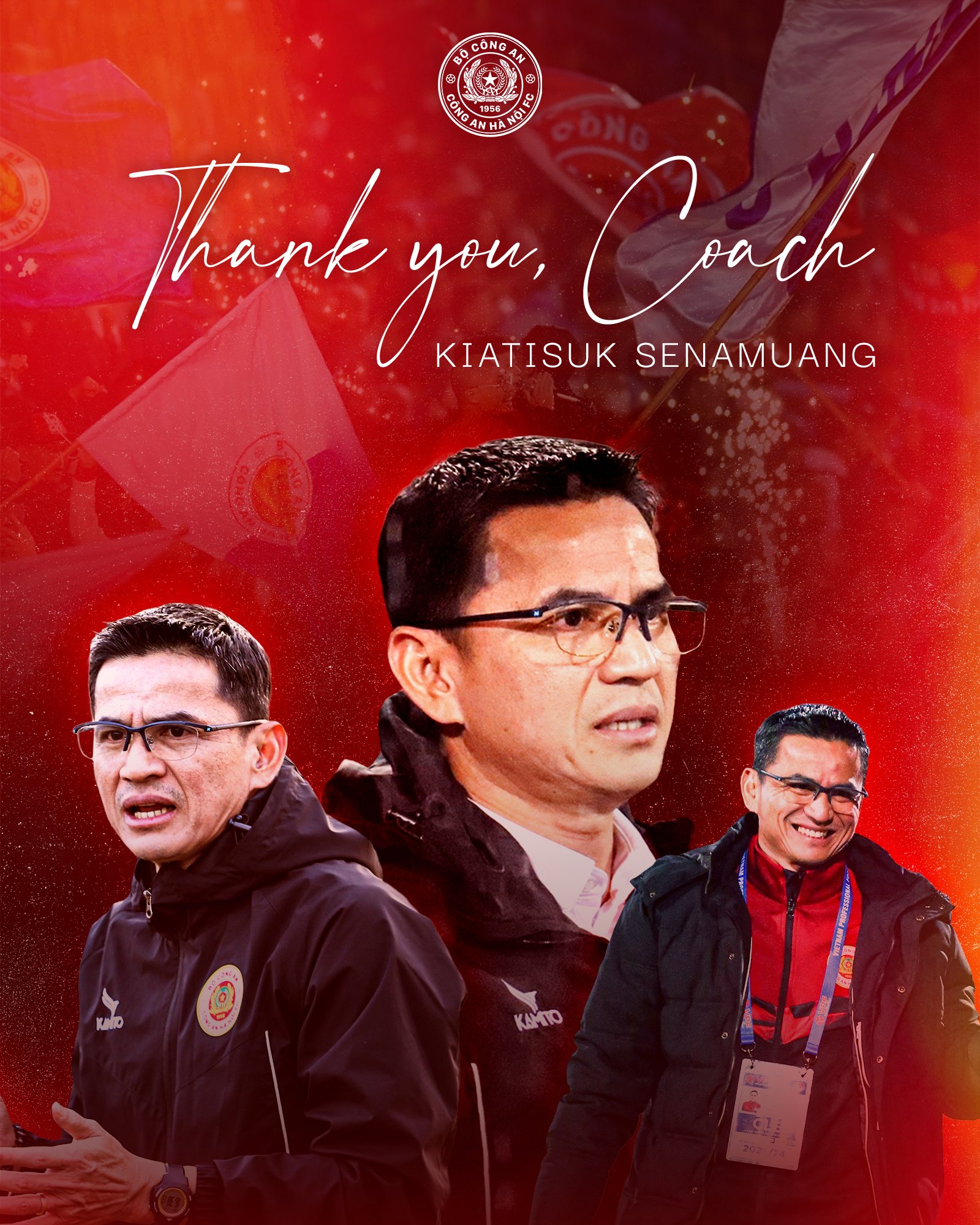 GĐKT Trần Tiến Đại thay Kiatisuk dẫn dắt CAHN 2