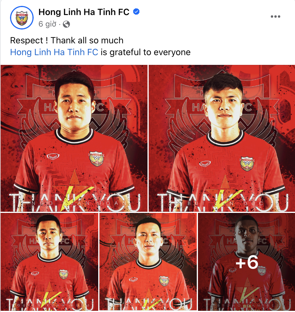 Trụ hạng thành công, Hồng Lĩnh Hà Tĩnh chia tay cả nửa đội hình 1 Trụ hạng thành công, Hồng Lĩnh Hà Tĩnh chia tay cả nửa đội hình 1