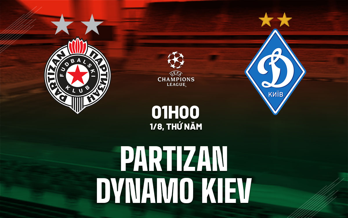 nhan dinh bong da du doan Partizan vs Dynamo Kiev cup c1 chau au champions league hom nay