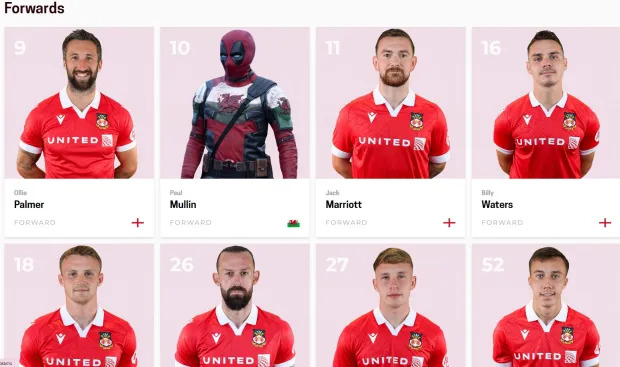 Tiền đạo Wrexham hoá Deadpool nhờ sếp Ryan Reynolds 1