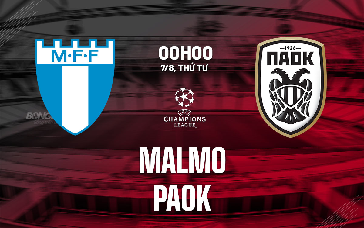 nhan dinh bong da du doan Malmo vs PAOK cup c1 chau au champions league hom nay