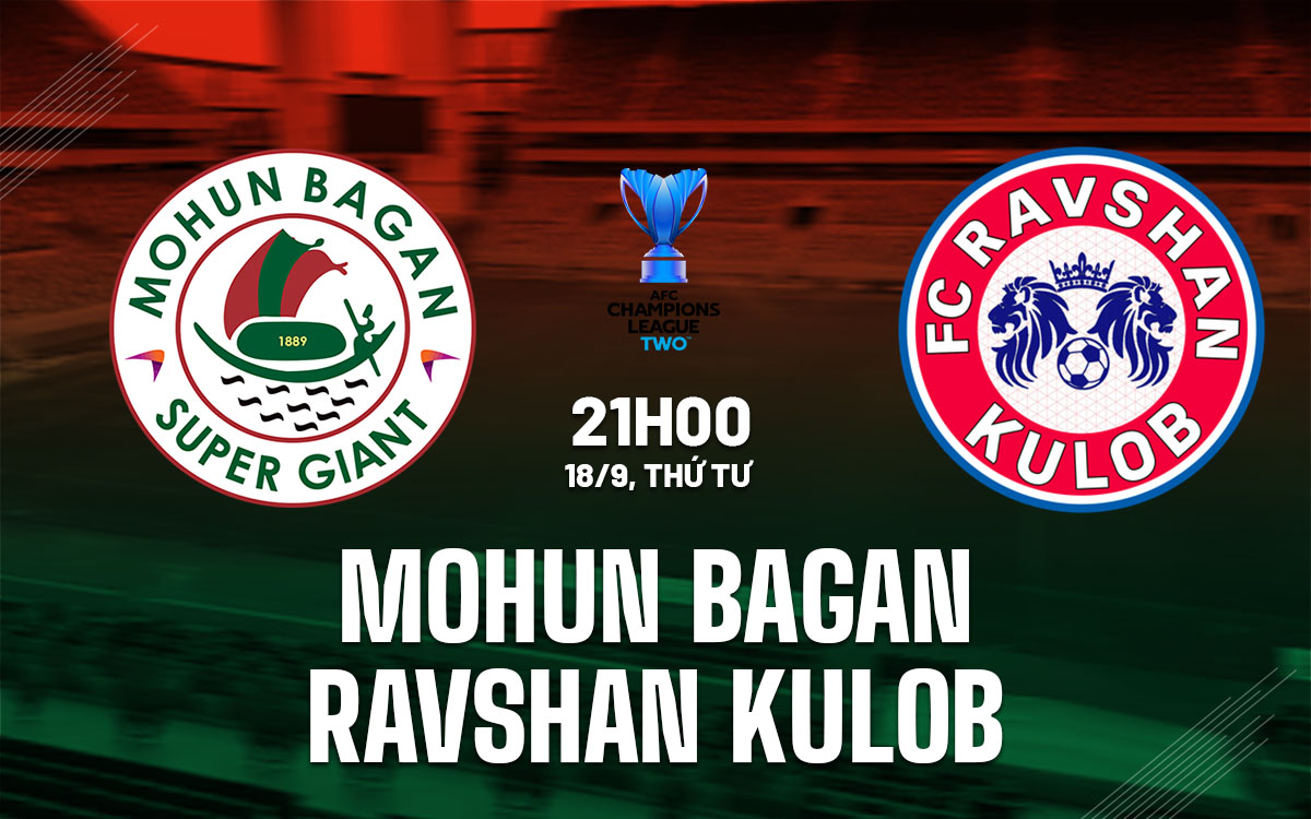 nhan dinh bong da Mohun Bagan vs Ravshan Kulob afc champions league two hom nay